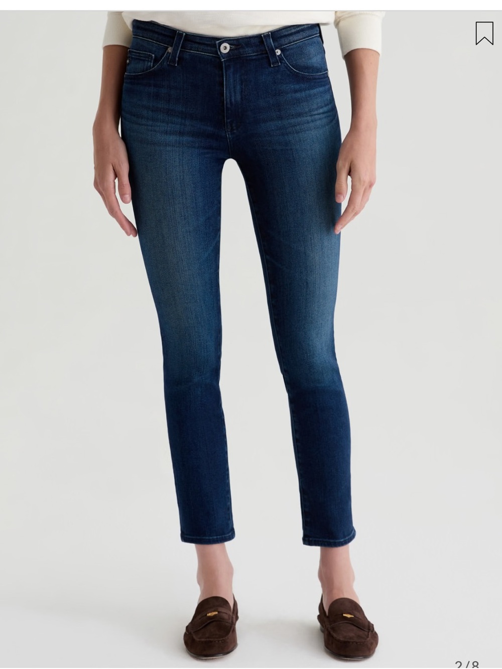 AG Denim Jeans Womens 26 Blue Prima Ankle Cigarette Leg Chic Normcore Minimal
